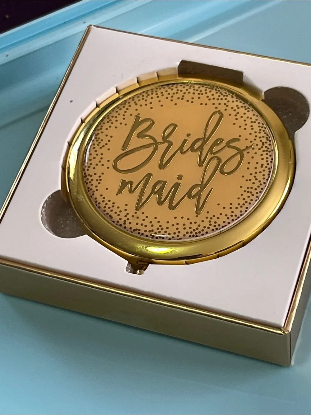 Bridal Maid Face mirrors 🪞 - Warm Beige Finish